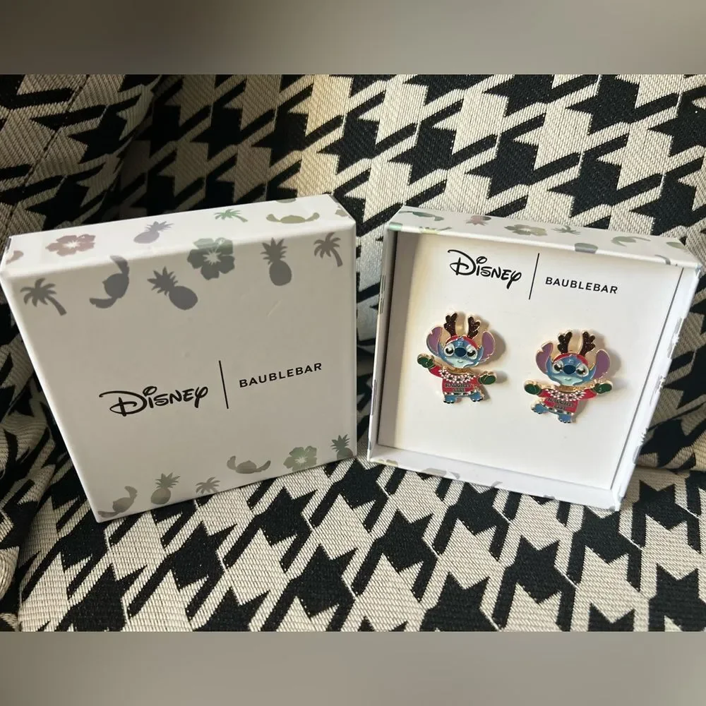 Disney x BaubleBar Lilo & Stitch Naughty List Earrings
